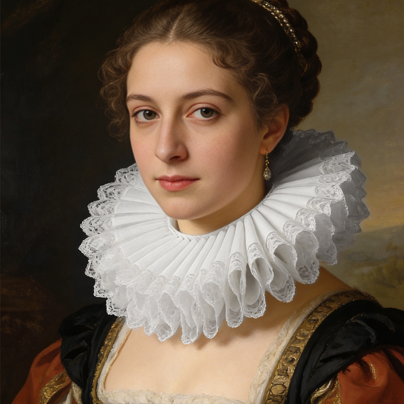 Women'S Fashion Victorian - Victoriaanse Renaissance Elizabethaanse gegolfde nekkraag Clown