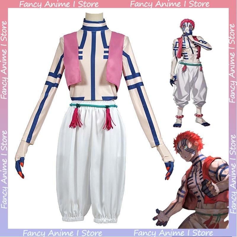 Women'S Fashion Trousers - Anime Akaza Cosplay Kostuum Knap Volwassen