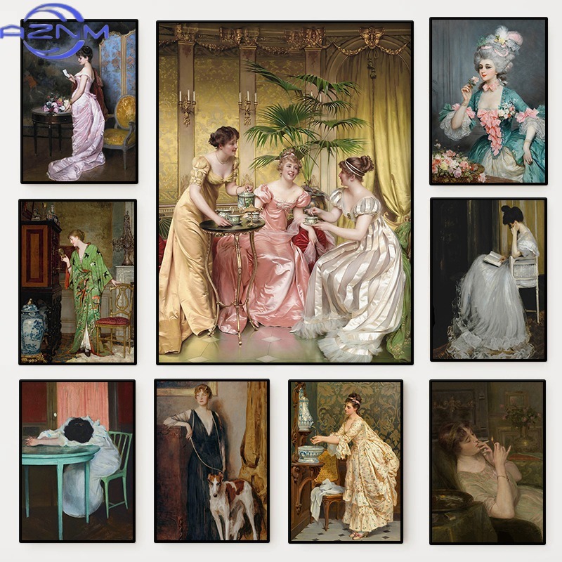 Women'S Fashion Victorian - De Renaissance Vrouwen Portret Poster Vintage