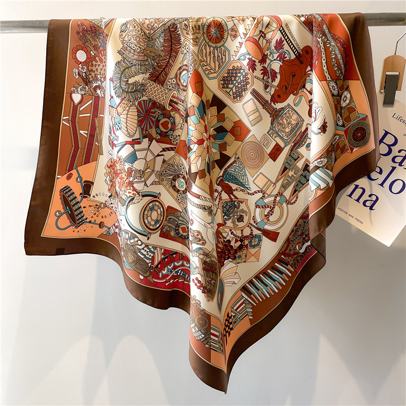 Women'S Fashion Underwear - 2026 Nieuwe Vierkante Twill Zijden Sjaal