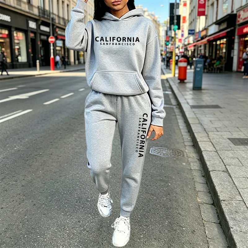 Women'S Fashion Suit - Urban Casual Fashion Hoodie Jogger Suit