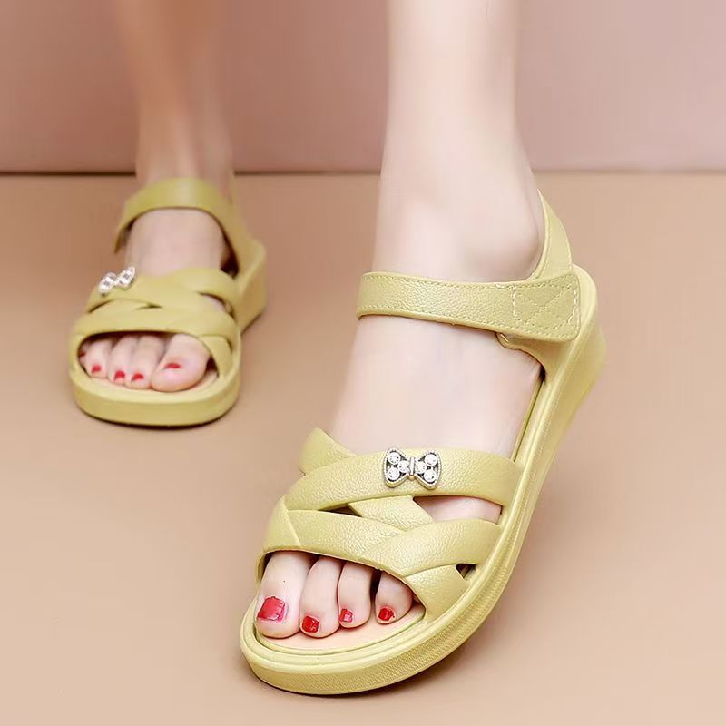 Women'S Fashion Middle Ages - Sandalen met sleehak voor dames van
