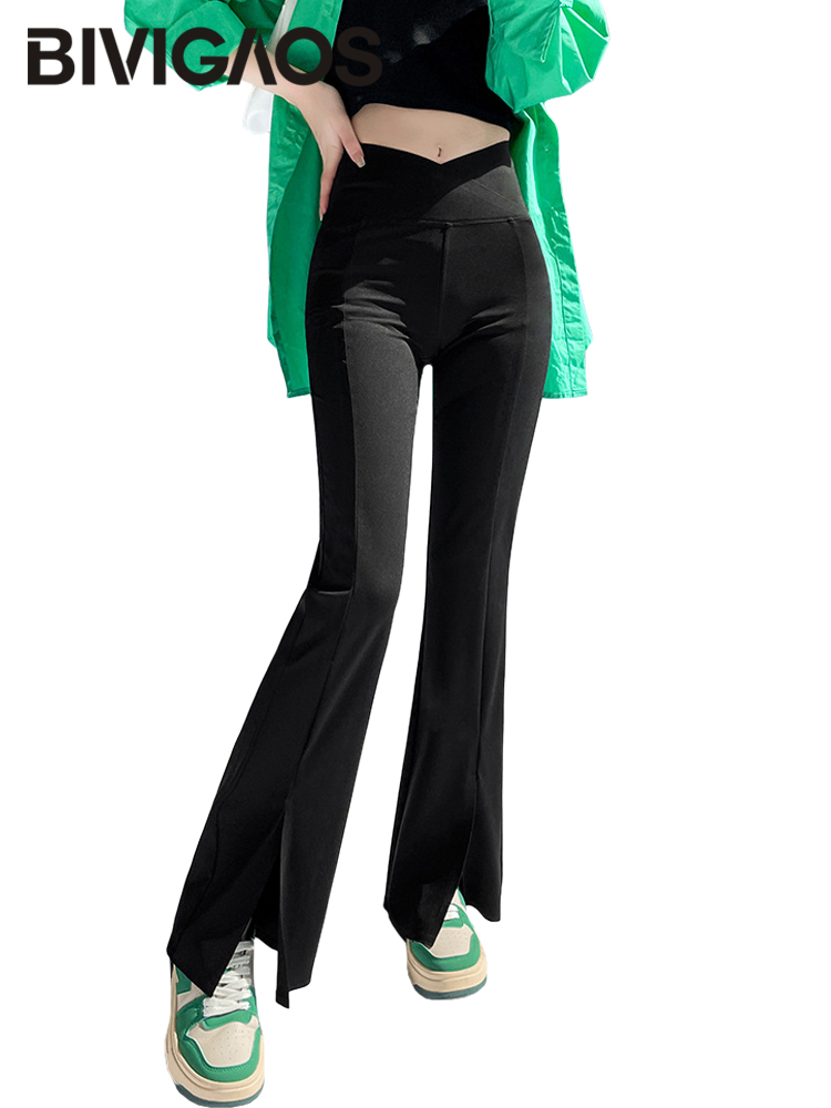 Women'S Fashion Trousers - Bivigaos Vrouwen Lente Nieuwe V Hoge
