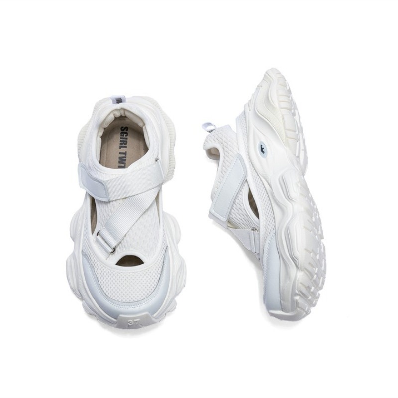 Women'S Fashion Velcro Sneakers - Holle ademende papa-schoenen voor dames, verhoogde