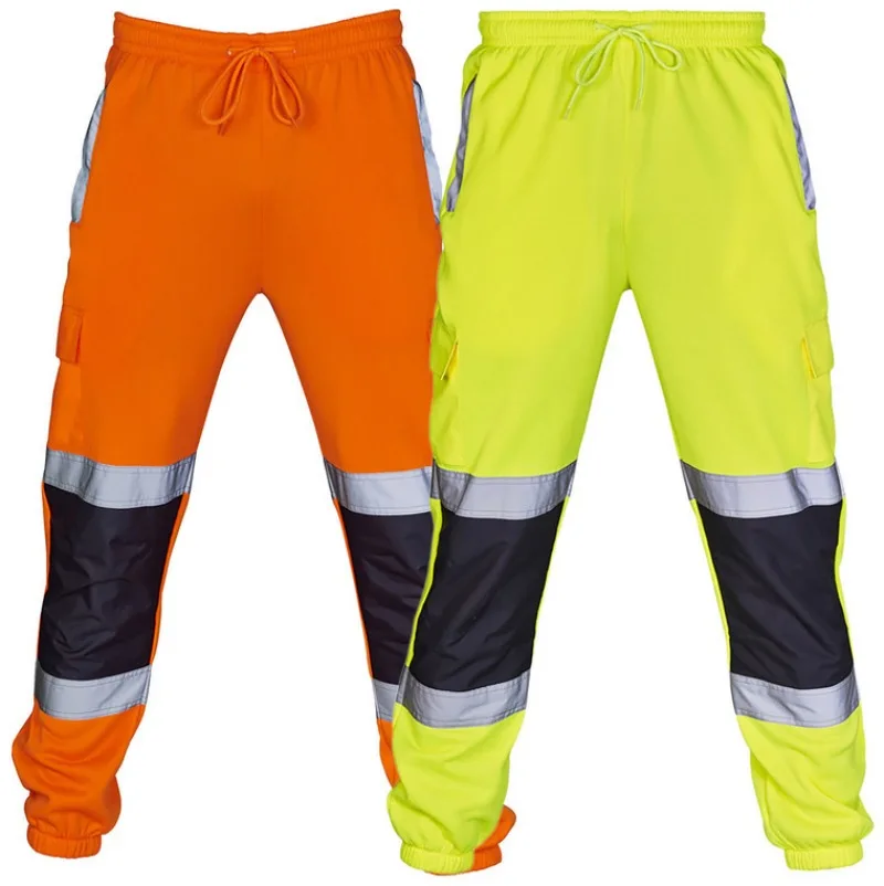 Women'S Fashion Utility Pants - Mannen Wegwerk Broek Mode Reflecterende Strip