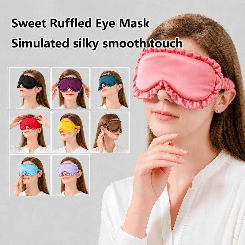 Women'S Fashion Underwear - Mode-eigenzinnige imitatie zijden oogmasker, grote gerimpelde