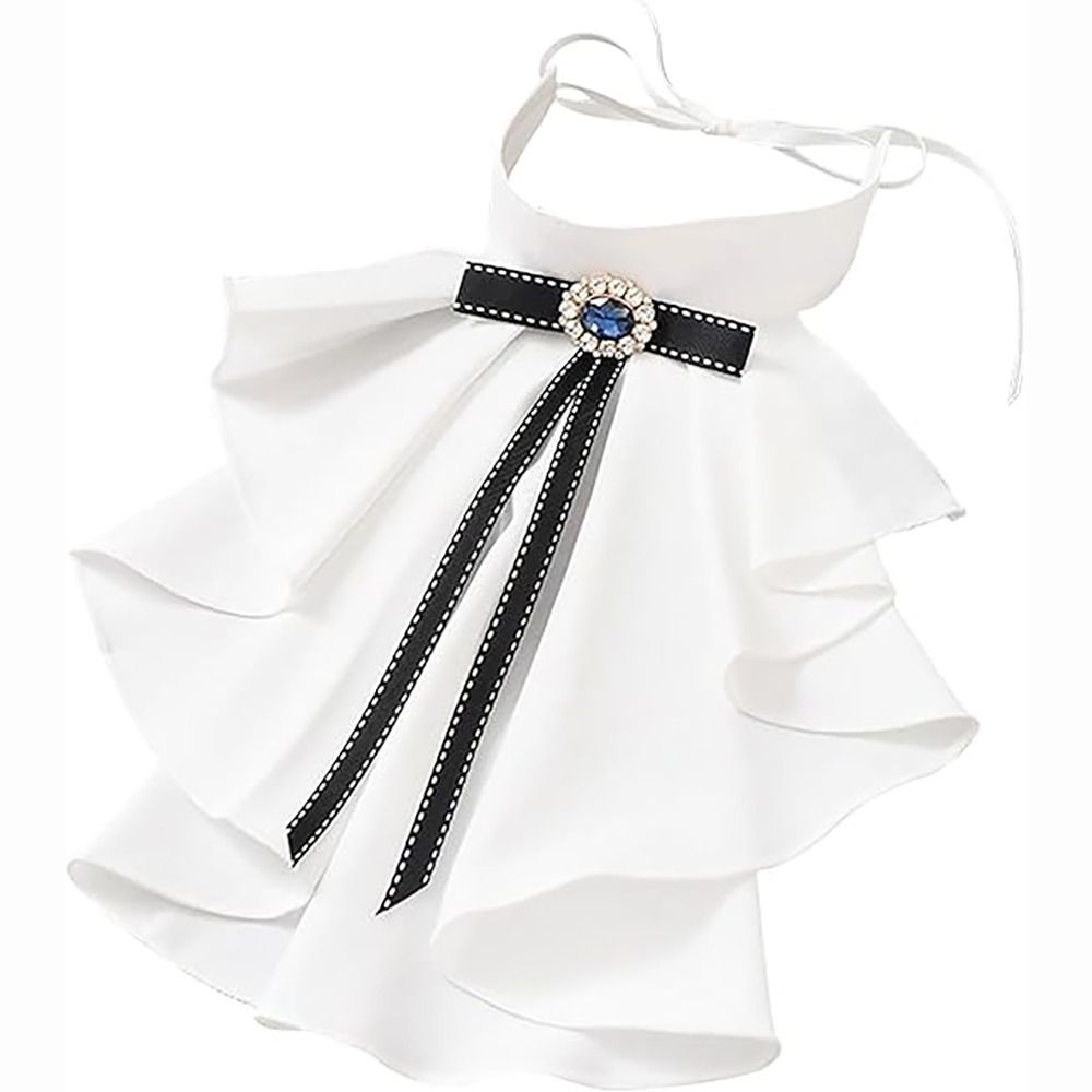 Women'S Fashion Victorian - Gegolfd ontwerp Lolita Jabot-halskraag met kristallen