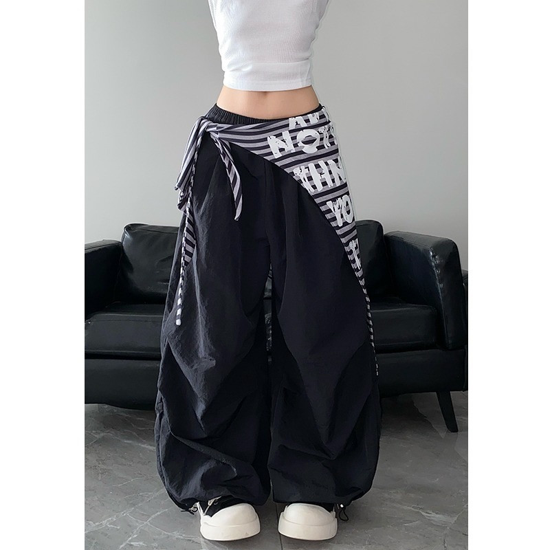 Women'S Fashion Utility Pants - Dames Y2K Parachutebroek met gelaagd design,