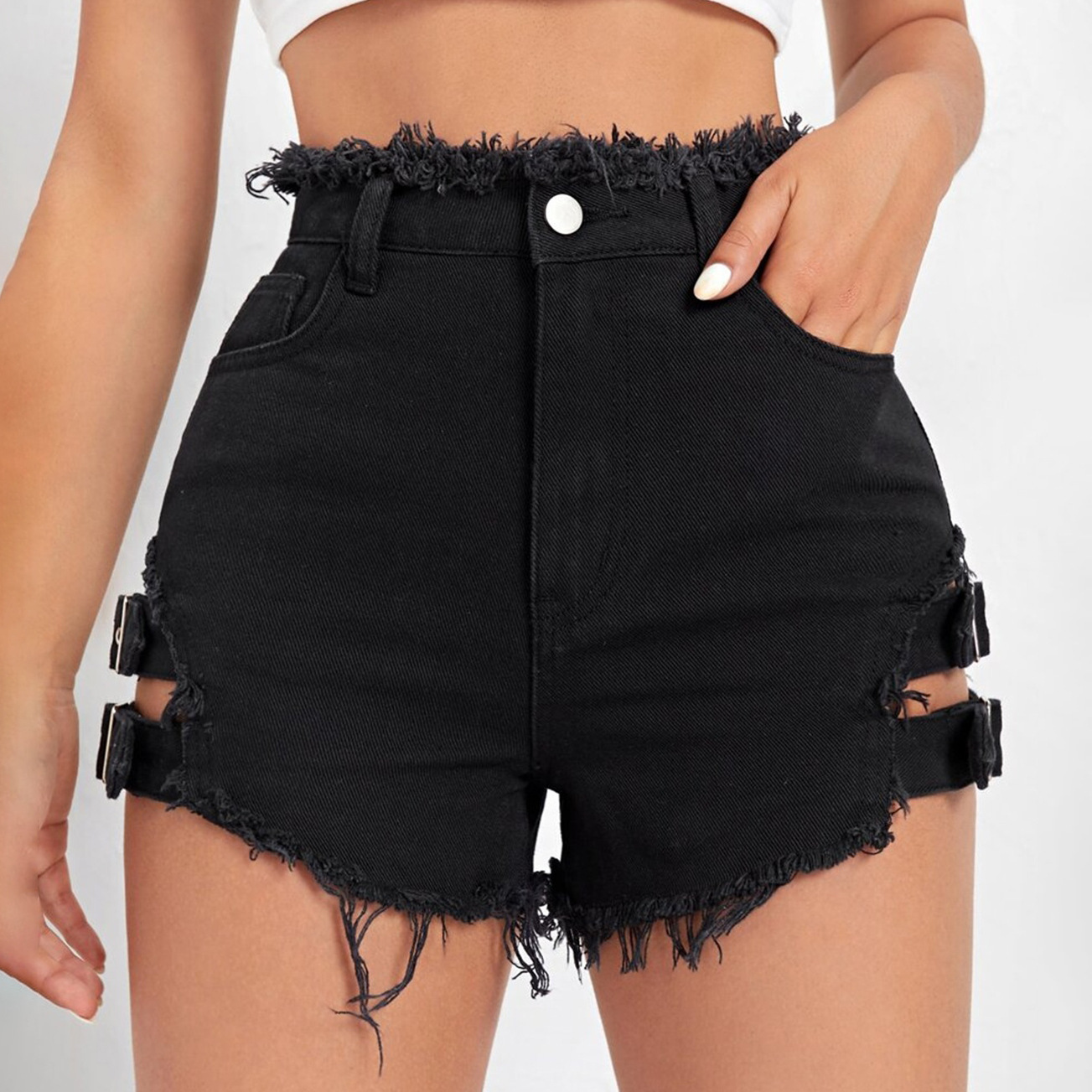 Dames denim shorts met hoge ta - Women'S Fashion Trousers recensie en prijs